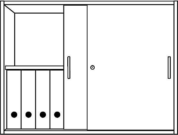 Office Akktiv STATUS - Aufsatzschrank (100 x 42 x 74 cm)