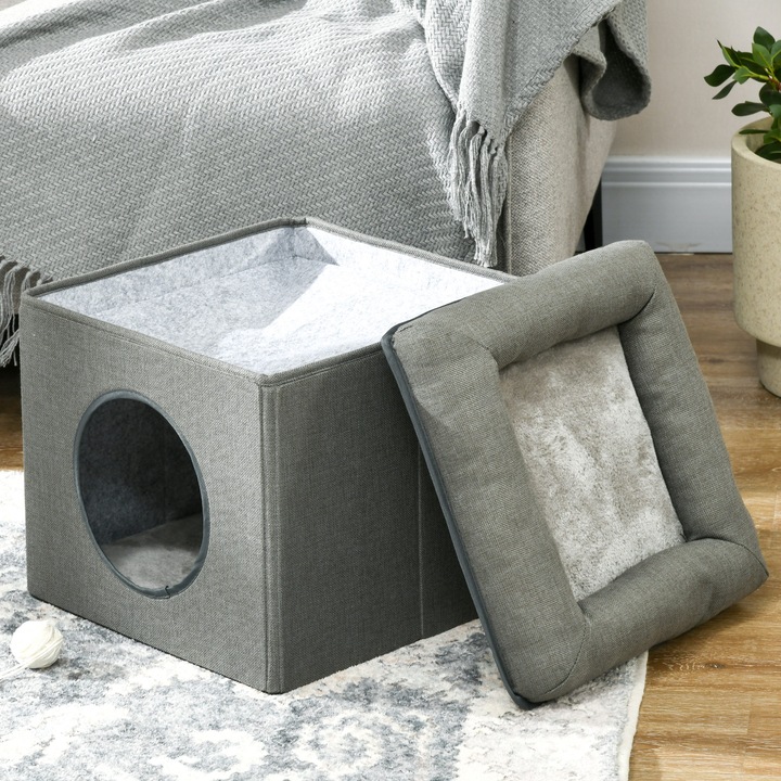 Produktbild PawHut Katzenhöhle mit weichem Kissen (Katze)