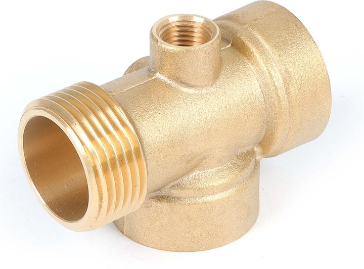 Produktbild Wiltec 4-Wege Verteiler IG Messing DN25 1" DN13 1/4"Hauswasserwerk Manometer