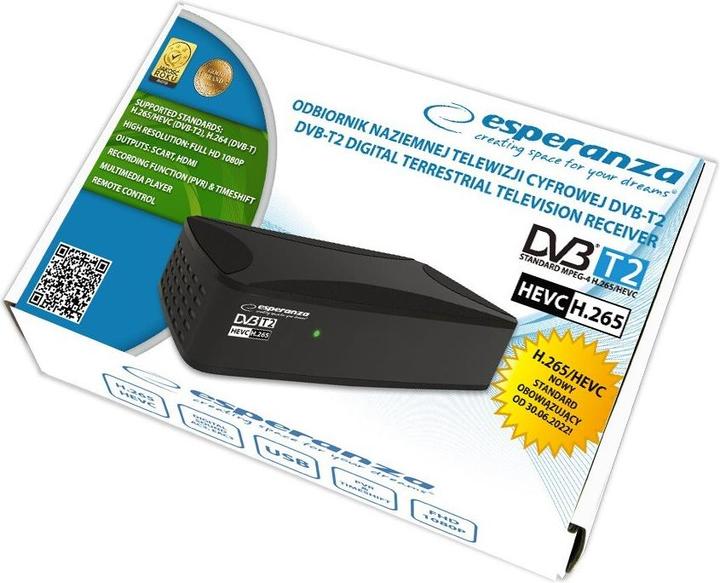 Produktbild Esperanza Receiver TV EV108 (DVB-T2)