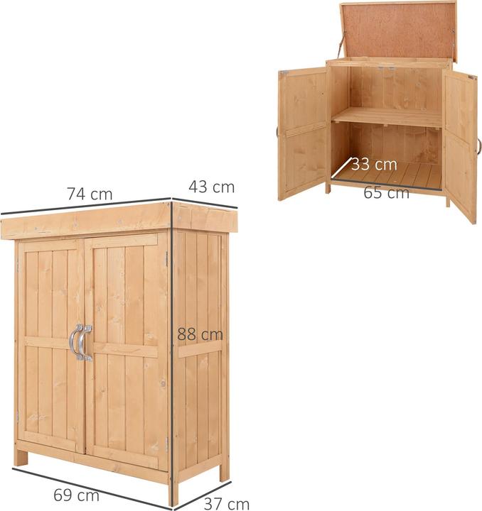 Produktbild Outsunny Geräteschrank mit 2 Fächer