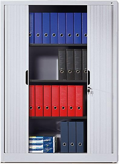 Image du produit C+P Armoire à rideau avec store horizontal (120 x 42 x 166 cm)