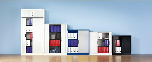 Image du produit C+P Armoire à rideau avec store horizontal (120 x 42 x 166 cm)