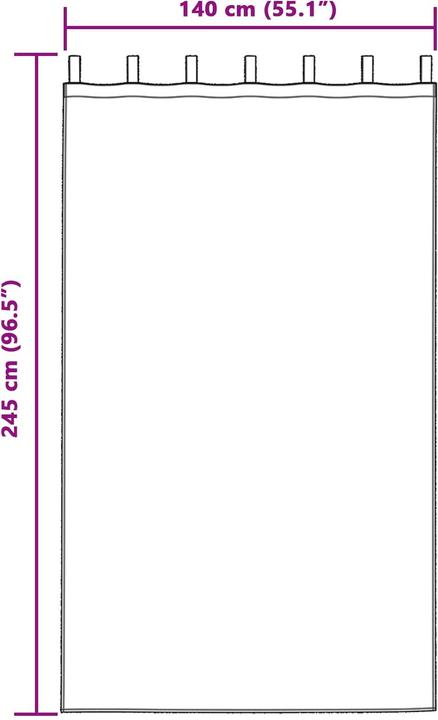 Produktbild vidaXL Vorhänge (140 x 245 cm)