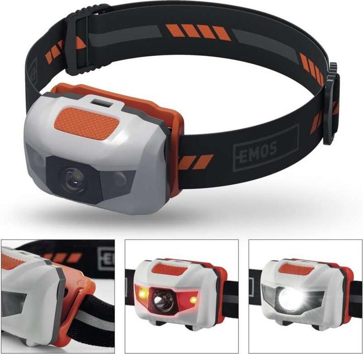 Actual product image Emos Headlamp 3x AAA, 85 lm, 65 m (85 lm)