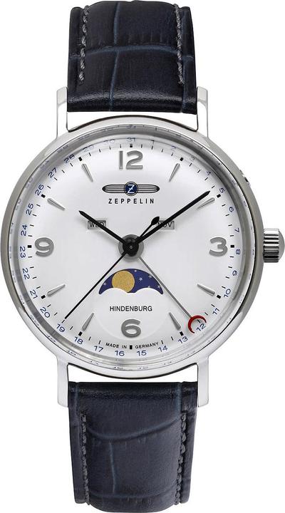 Produktbild Zeppelin Sehen Sie sich die Hindenburg Moonphase Lady 8077-1 an (Analoguhr, 36 mm)