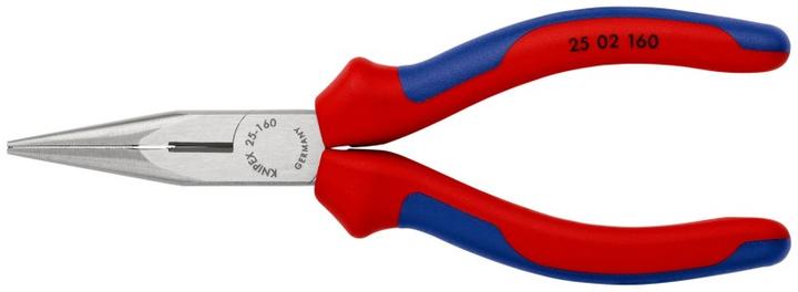 Immagine prodotto Knipex Pinza per meccanica - con becchi mezzotondi con tronchese (pinza per radiotecnici) 25 02 160 SB (215 mm)