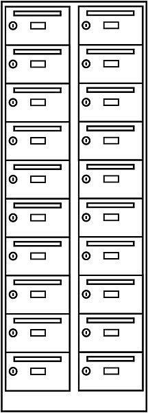 Actual product image Wolf Mail distribution cabinet (70 x 50 x 195 cm)