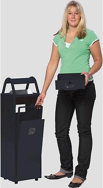 Image du produit kaiserkraft Collecteur de déchets avec cendrier et toit de protection contre la pluie (60 l)