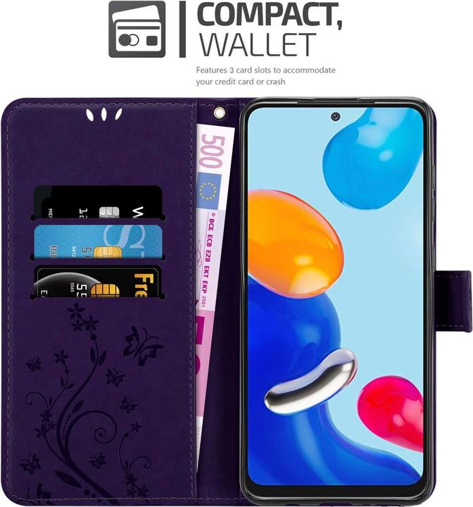 Produktbild Cadorabo Hülle für Xiaomi RedMi NOTE 11 4G / 11S 4G mit Blumen Muster (Xiaomi Redmi Note 11S, Xiaomi Redmi Note 11)