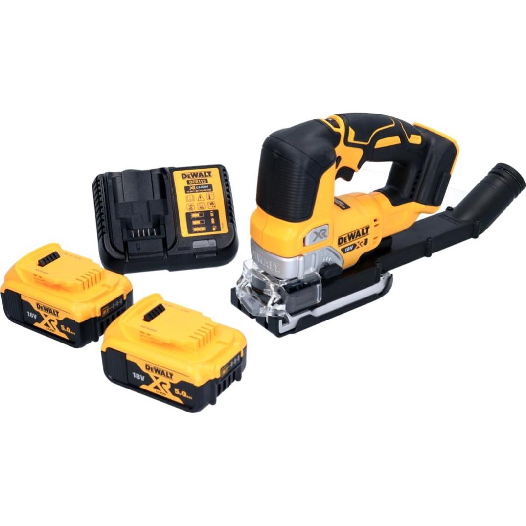 Thumbnail - DeWalt, Stichsäge, DCS 334 P2 Akku Pendelhub Stichsäge 18 V Brushless + 2x Akku 5,0 Ah + Ladegerät