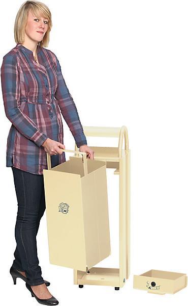Image du produit kaiserkraft Collecteur de déchets avec cendrier et toit de protection contre la pluie (35 l)