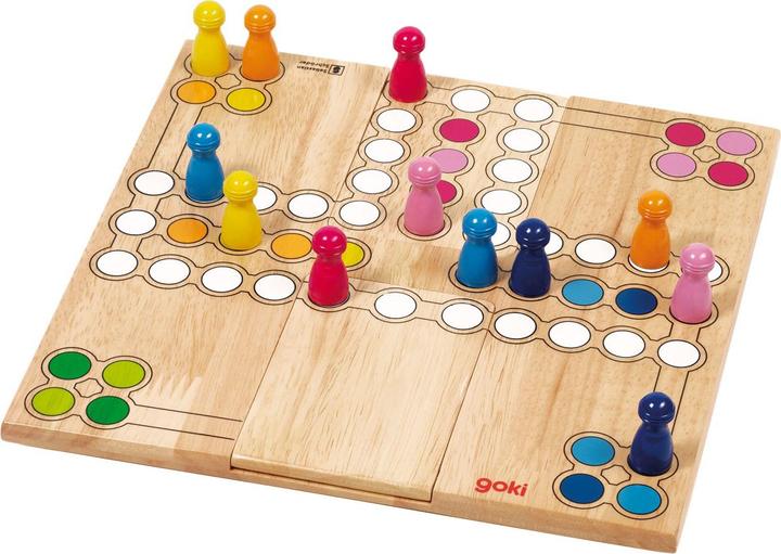 Produktbild Goki Hölzerne Ludo Spiel-Variable (Deutsch, 2 - 4 Spieler)