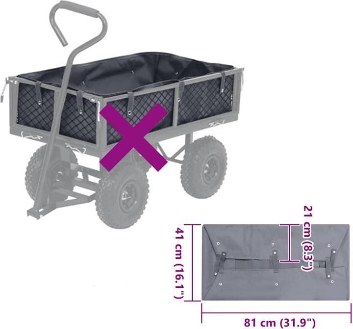 Actual product image vidaXL Gartenwagen Einlage