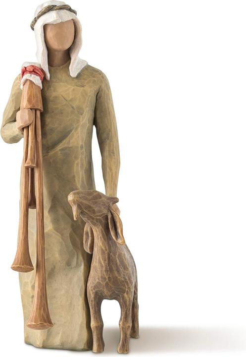 Willow Tree Shepherd with bagpipe