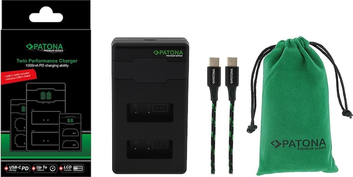 Actual product image Patona Premium Twin Charger Canon LP-E17 (Charger)