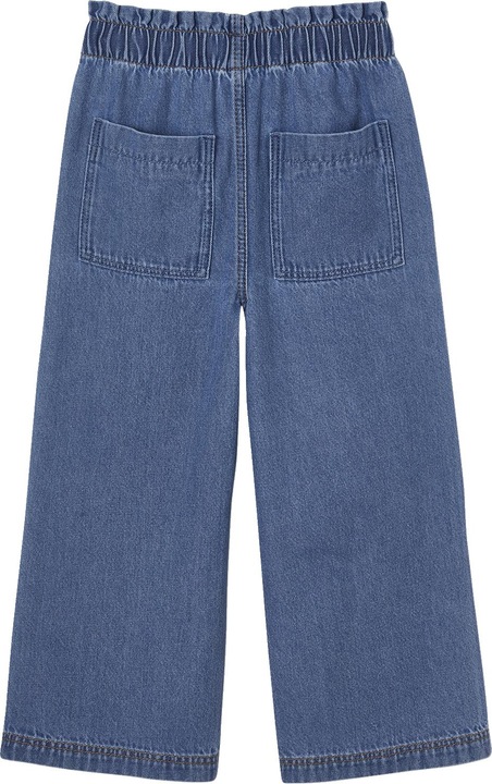 Actual product image Vertbaudet Wide girls' jeans in a worker style (128)