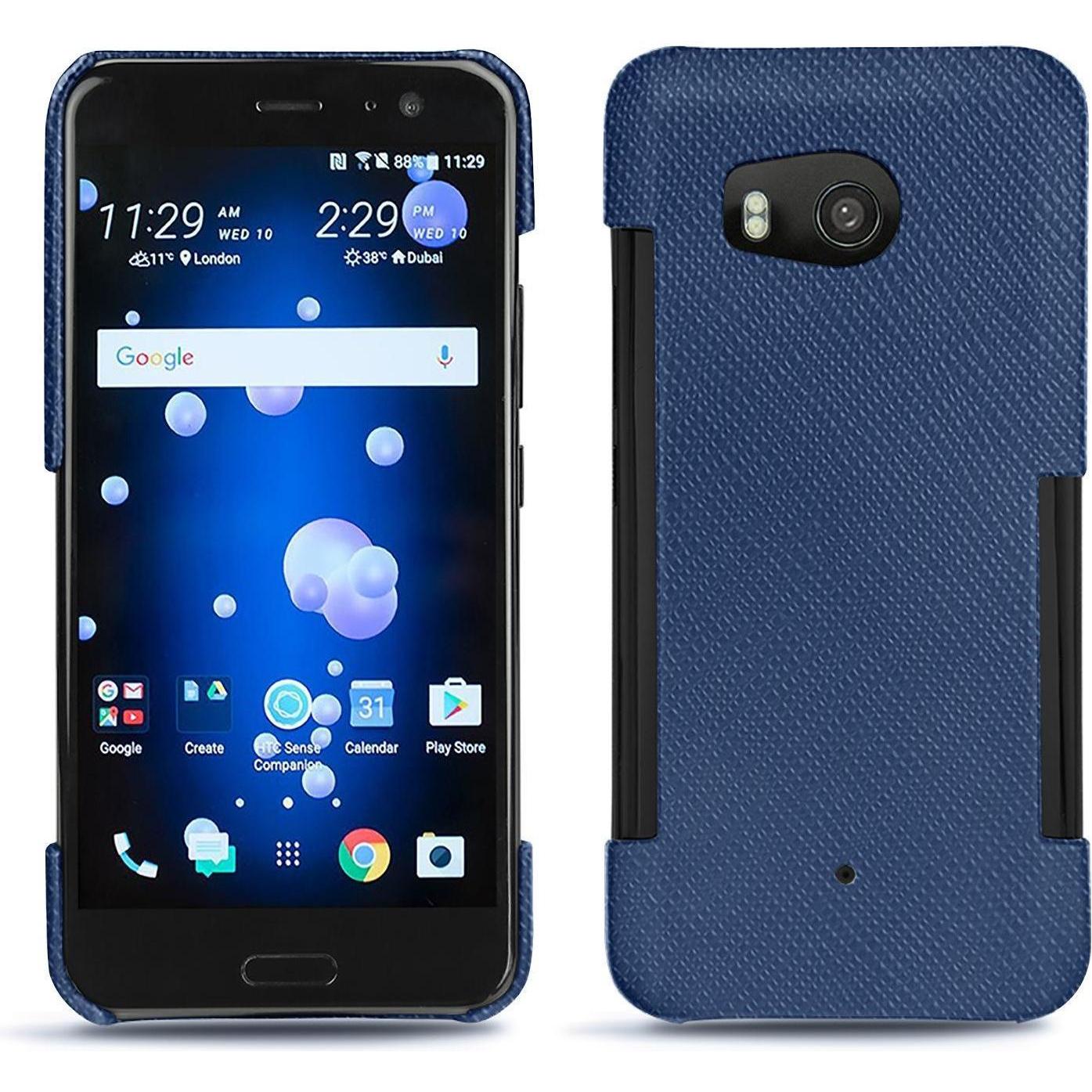 Noreve Lederschutzhülle (HTC U11), Smartphone Hülle, Blau