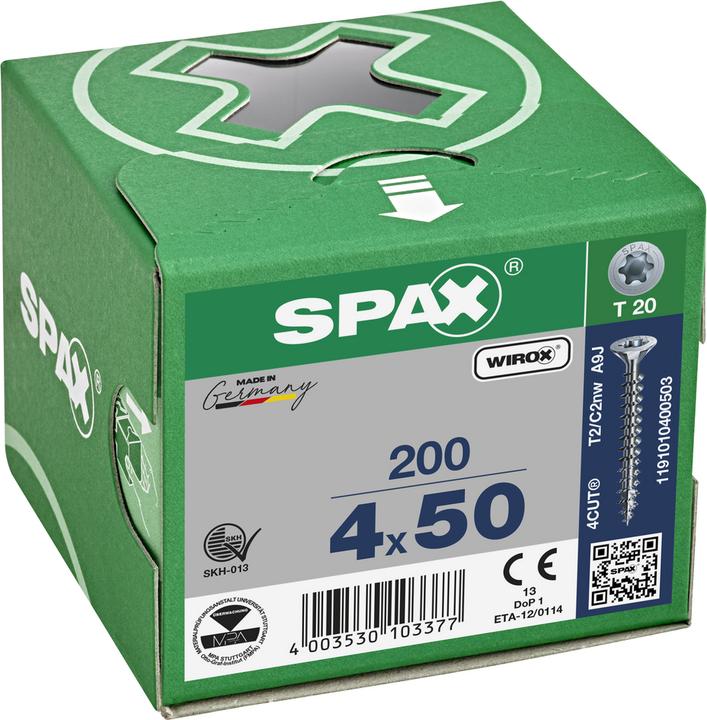 Produktbild Spax Senkmultikopf T-Star Plus T20 Vollgewinde Wirox (200 Schrauben pro Stück)