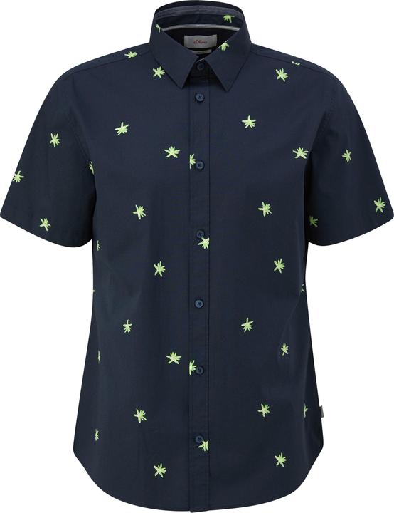 Immagine prodotto s.Oliver Hemd Kurzarmhemd im Slim Fit mit All-over-Print (M)