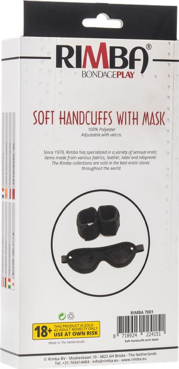 Actual product image Rimba Soft Bondage Joint Cuff with Mask