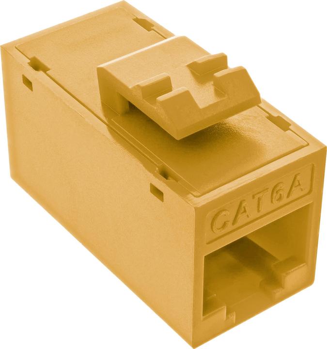 InLine 8er Pack ® Keystone RJ45 Buchse/Buchse, ungeschirmt, Cat.6A, gelb (Keystone Modul)