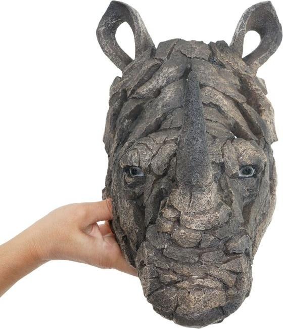 Produktbild Mendler Deko Schädel HWC-H41, Polyresin Indoor Outdoor - Nashornkopf 26cm