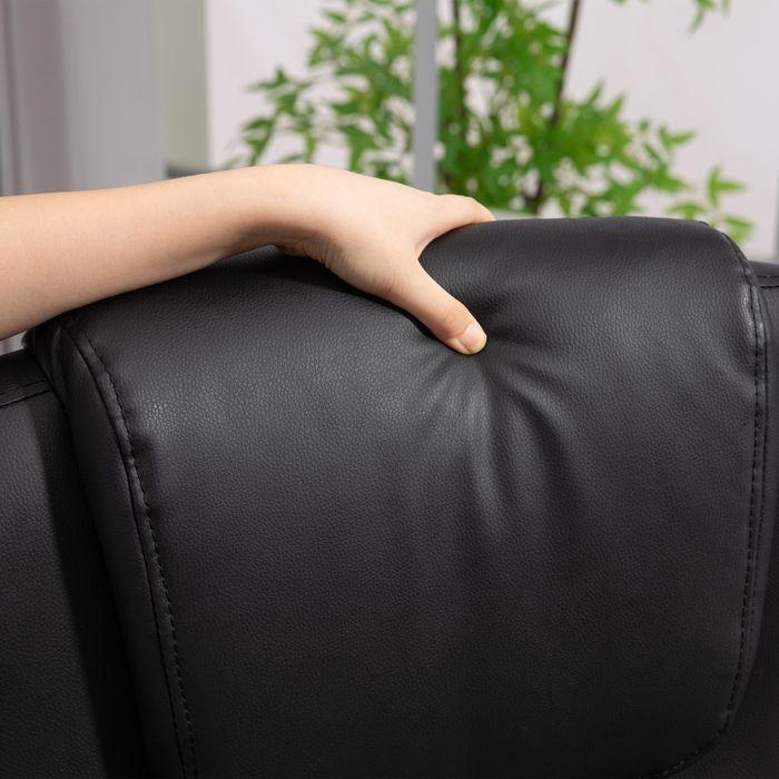 Produktbild Swisshandel24 Bürostuhl mit Kippfunktion gepolstert Schreibtischstuhl höhenverstellbar Schwarz (45 - 52 cm)