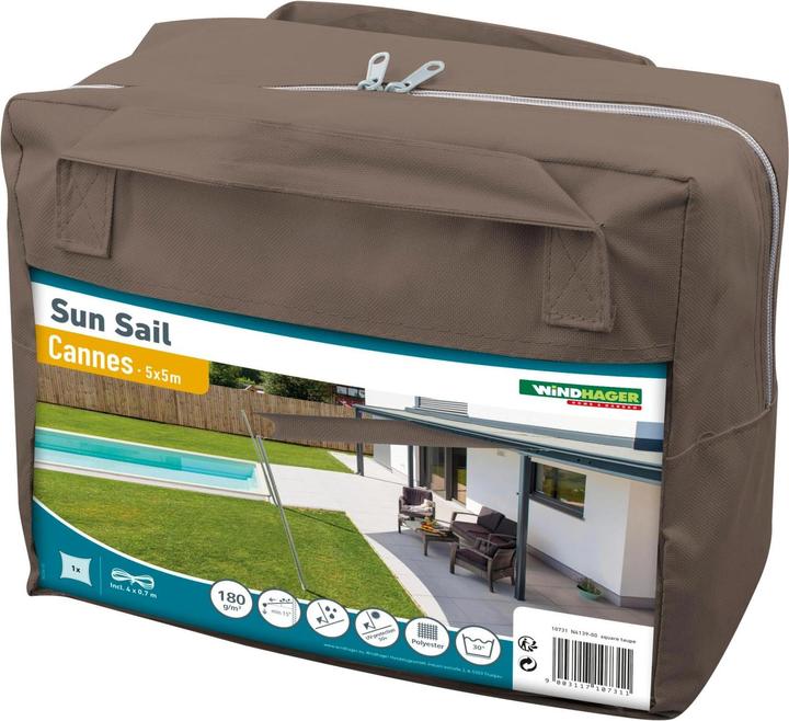 Produktbild Windhager Sun Sail CANNES Quadrat (500 x 500 cm)