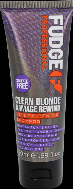 Actual product image Fudge Clean Blonde Damage Rewind (50 ml, Liquid shampoo)