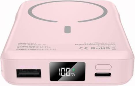 Actual product image Tech-Protect Powerbank PB31 LifeMag MagSafe 10000 mAh - rosa (10000 mAh, 15 W)