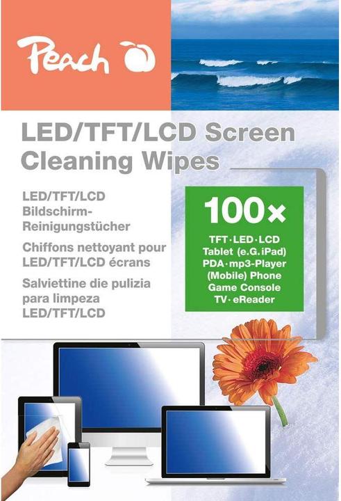 Actual product image Peach damp cleaning cloths (100 x)