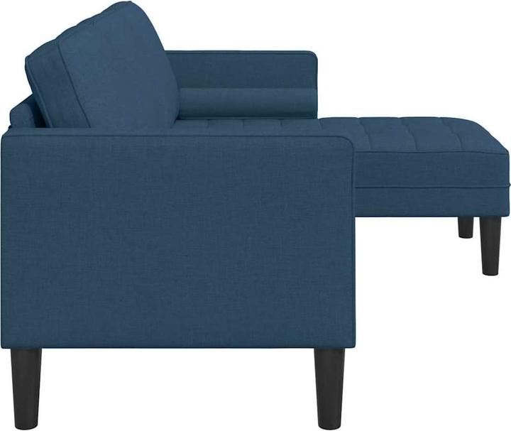 Produktbild vidaXL Sofa 3-Sitzer L-Form Blau 160 cm Stoff (3-Sitzer, Ecksofa)