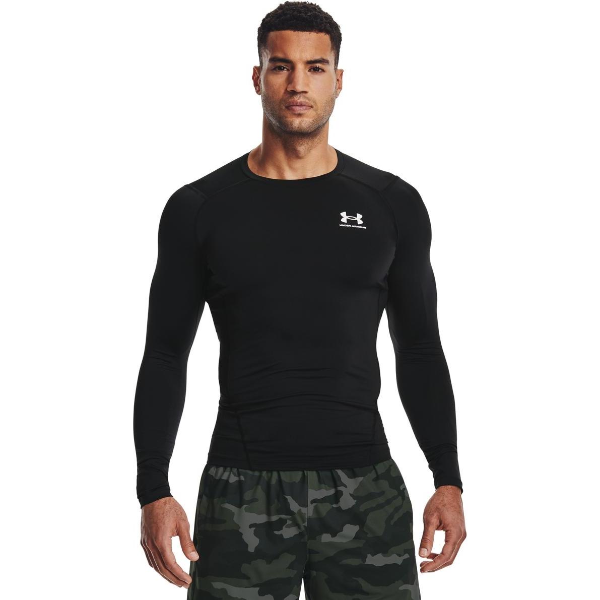 Thumbnail - Under Armour, Herren, Sportshirt, HeatGear Armour Compression Trainingslongsleeve Herren (S), Schwarz, S