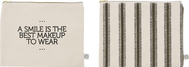 House Doctor Clutch, HDCanva, BlackOff-white (1.20 l)