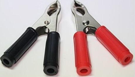 Produktbild EP Klemmen mit 4mm Anschluss rot/schwarz