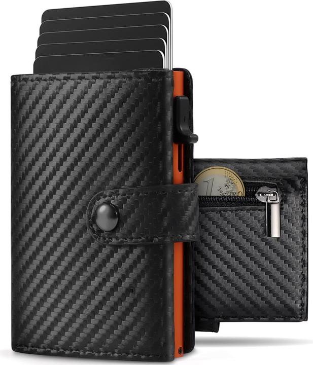 Only-Bags.Store Portemonnaie mit Münzfach & RFID-Schutz, schlankes Portemonnaie Kartenetui klein, Geldbörse