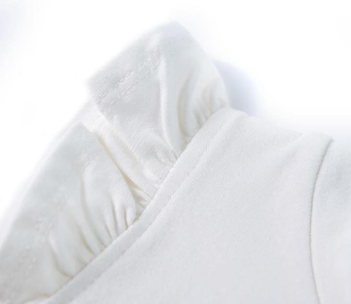 Immagine prodotto vidaXL Maglietta da bambino con maniche a balze Ecru 92,Materiale: 95 (92)