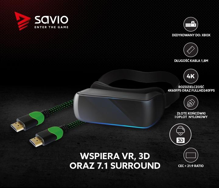 Produktbild Savio GCL-03 HDMI-Kabel HDMI Typ A (Standard) (1.80 m)