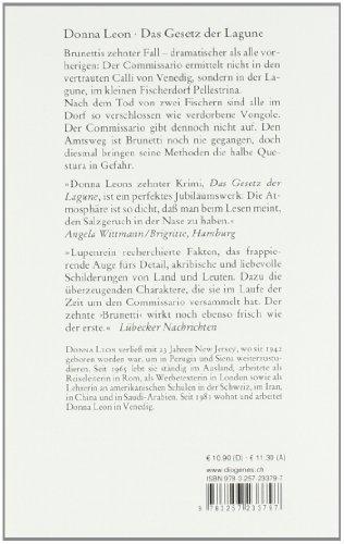 Actual product image Das Gesetz der Lagune (German, Paperback, Donna Leon)