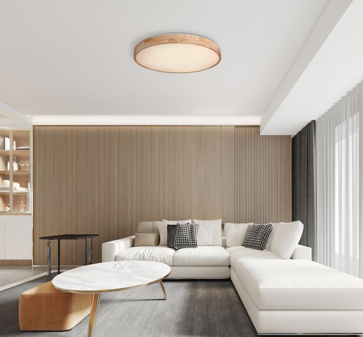 Produktbild Globo Deckenleuchte Rainer Holzoptik 1xLED (3500 lm)