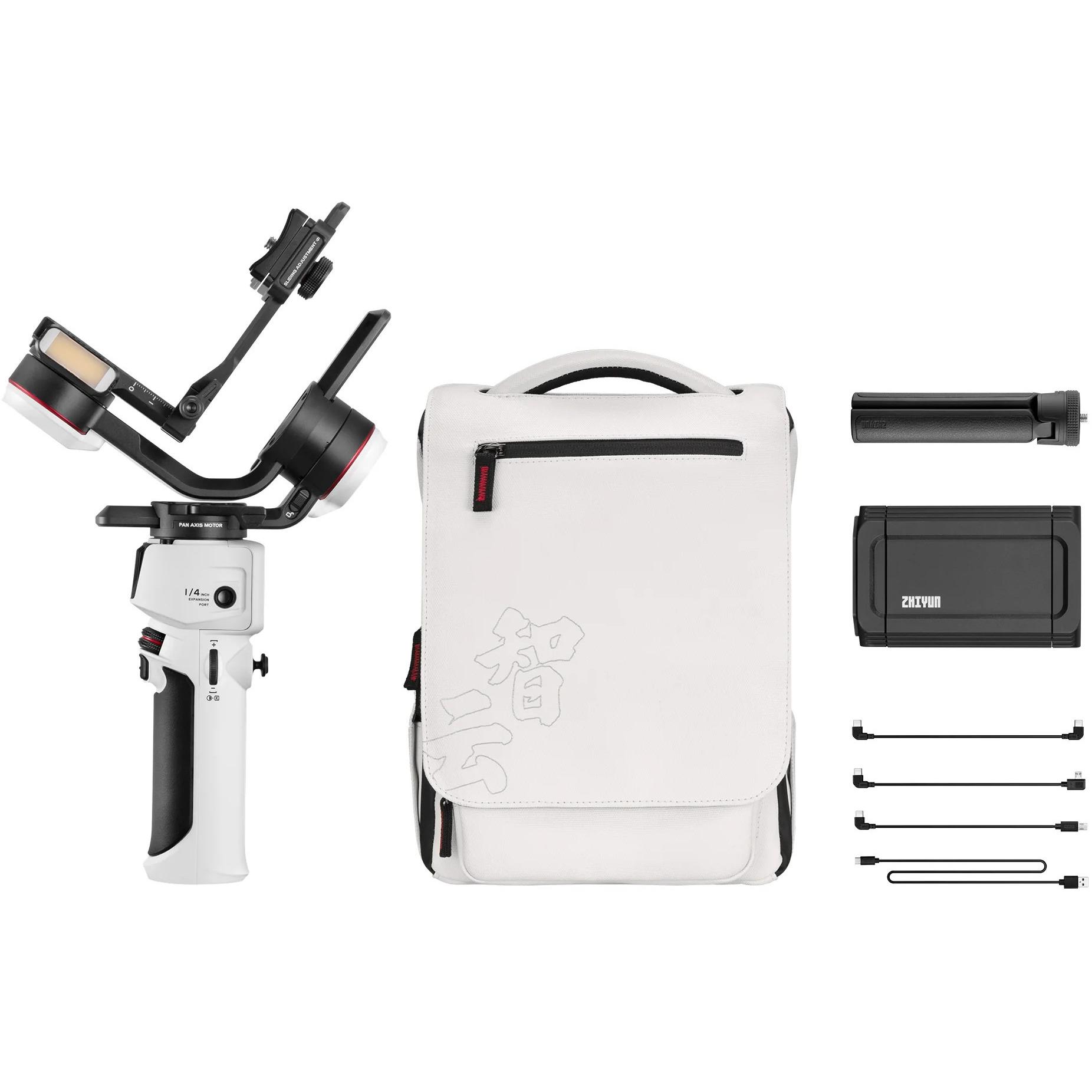 Zhiyun Crane M3S Combo (Spiegelreflexkamera, Systemkamera, 2.50 kg), Gimbal, Weiss