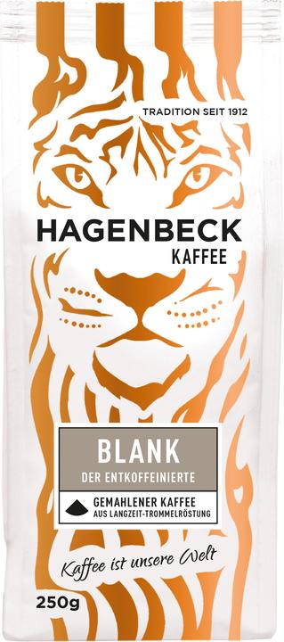 Hagenbeck Kaffee Blank decaffeinated 250g ground (Medium roast, 250 g)