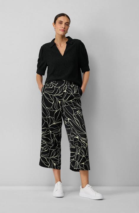 Actual product image S.Oliver Hose Satinierte Wide-Leg-Hose mit Elastikbund und All-over-Print (48)