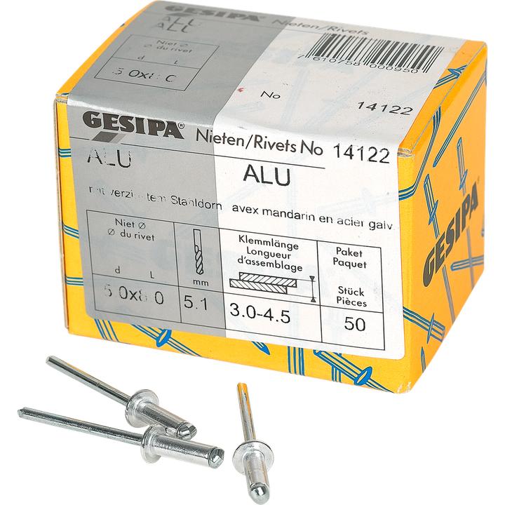 Produktbild Gesipa Blindnieten 5.0x8 mm Aluminium 50 Stück