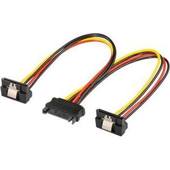 PremiumCord Splitter di alimentazione per HDD SATA - 2x SATA piegati a 90°, Cavo interno (PC)