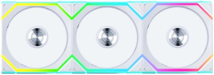 Actual product image Lian-Li UNI FAN SL Wireless ARGB PWM fan, 3-pack incl. controller - reverse blade, 120 mm, white (120 mm, 3 x)