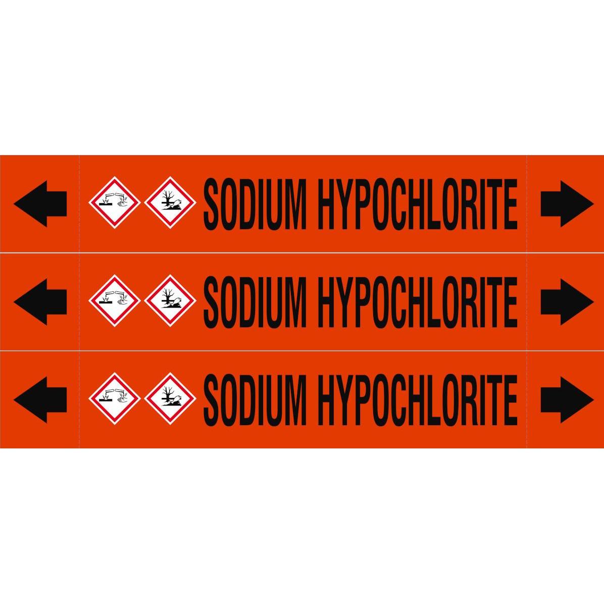 Brady ASME - Rohrmarkierer - Sodium Hypochlorite (312967)