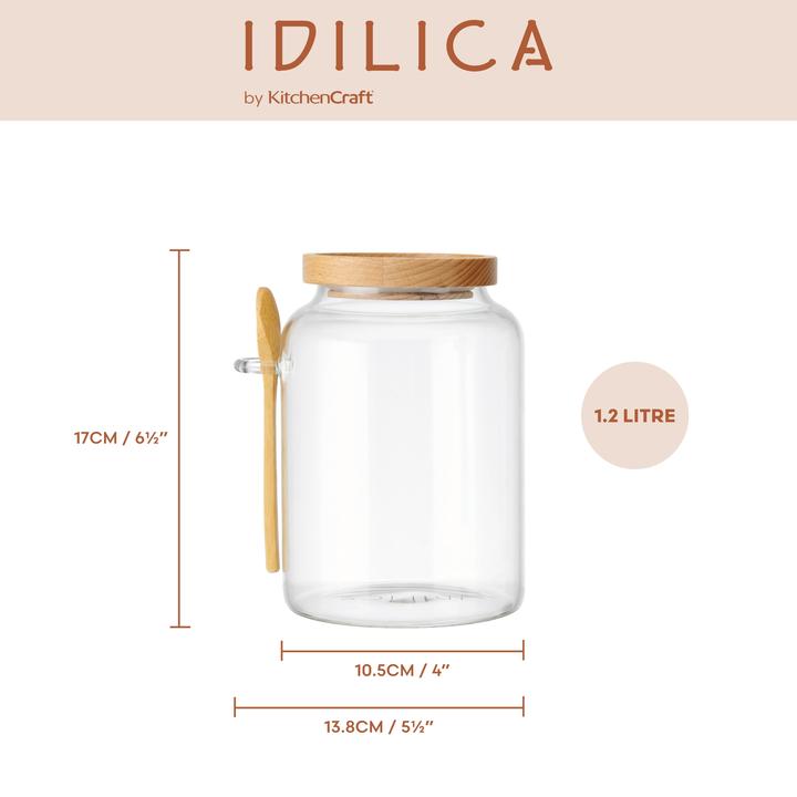 Actual product image Kitchen Craft Id Storage Jar With Spoon 1200ml (1.20 l)