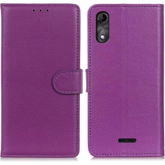Thumbnail - MU Classic Litchi Leder Bookcover Series (Wiko Y51), Smartphone Hülle, Violett